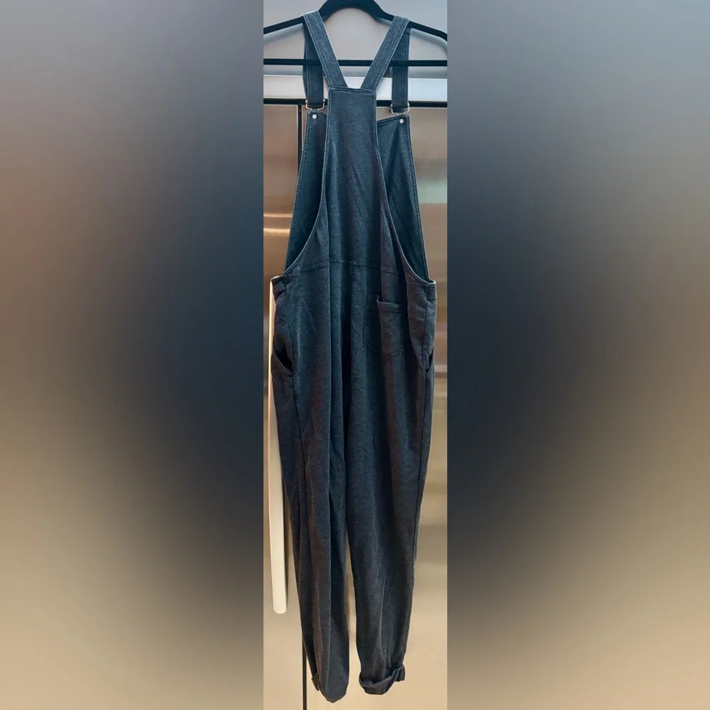 Z Supply Gray Overall Jumpsuit; Womens Juniors L 11/13. EUC. - Picture 2 of 8